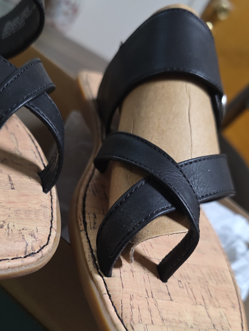 BOC Women's Black Strappy Slide Sandals
